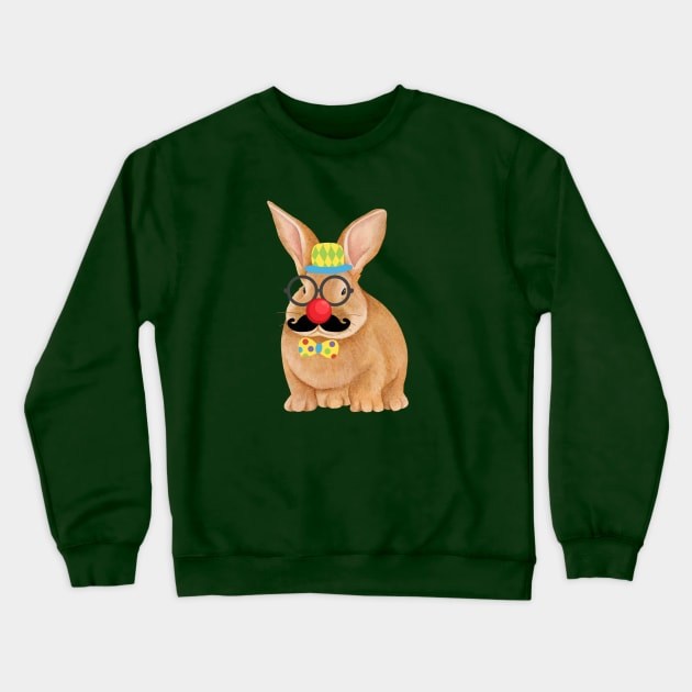 Funny Bunny Crewneck Sweatshirt by AlmostMaybeNever
